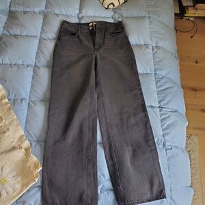 H&M Women's Dark Gray Straight Leg Jeans